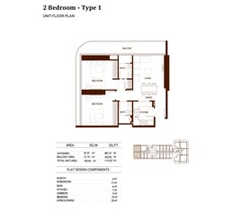 2 Beds 1116 Sq. Ft. Apartment in Binghatti Hillviews