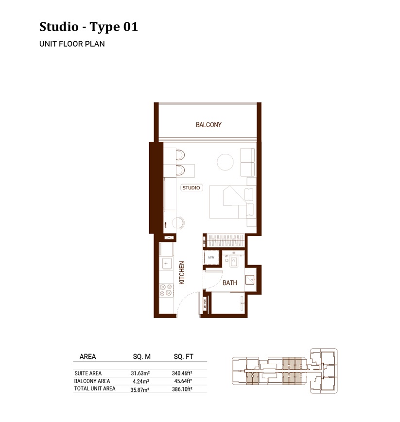386 Sq. Ft. Studio in Binghatti Hillviews
