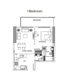 1 Bed 687 Sq. Ft. Apartment in Binghatti House