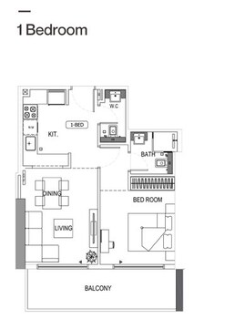1 Bed 600 Sq. Ft. Apartment in Binghatti Luna