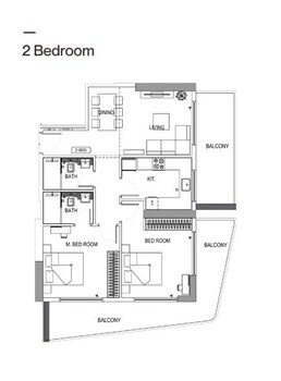 2 Beds 1178 Sq. Ft. Apartment in Binghatti Luna