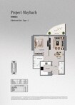Binghatti Maybach 1 Bed Layout