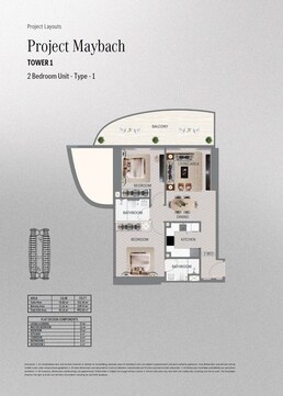 2 Beds 992 Sq. Ft. Apartment in Binghatti Maybach