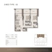Binghatti Moonlight 2 Beds Layout