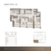 Binghatti Moonlight 3 Beds Layout