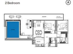 2 Beds 1556 Sq. Ft. Apartment in Binghatti Onyx Apartments