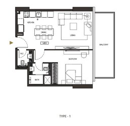 1 Bed 753 Sq. Ft. Apartment in Binghatti Phoenix