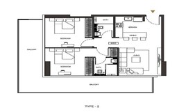 2 Beds 1195 Sq. Ft. Apartment in Binghatti Phoenix