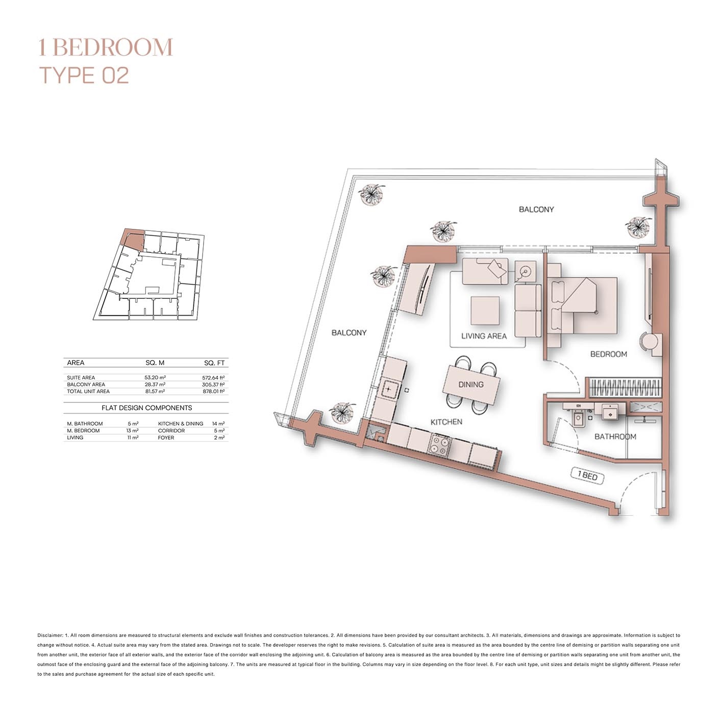 1 Bed 878 Sq. Ft. Apartment in Binghatti Pinnacle