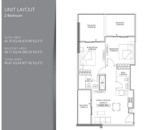 2 Beds 977 Sq. Ft. Apartment in Binghatti Point
