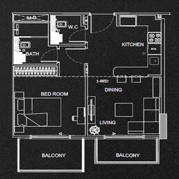 1 Bed 652 Sq. Ft. Apartment in Binghatti Rose
