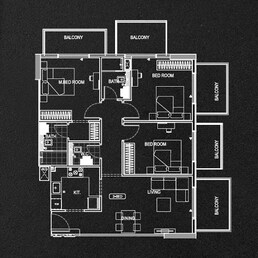 3 Beds 1284 Sq. Ft. Apartment in Binghatti Rose