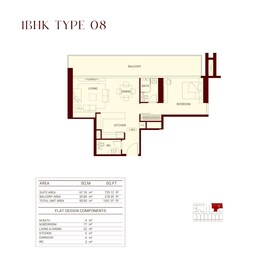 1 Bed 1001 Sq. Ft. Apartment in Binghatti Ruby