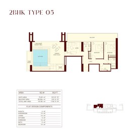 2 Beds 1731 Sq. Ft. Apartment in Binghatti Ruby