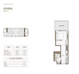 396 Sq. Ft. Studio in Binghatti Skyhall