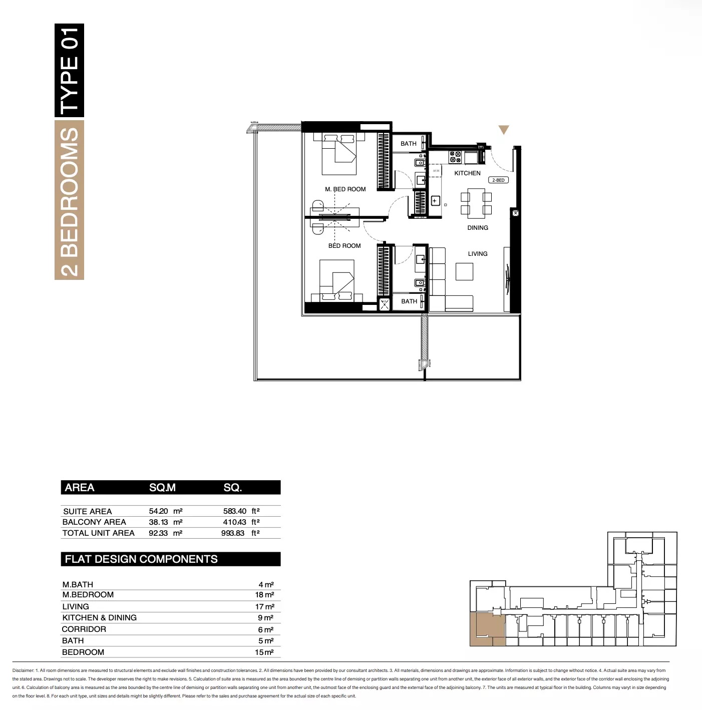 Binghatti Starlight 2 Beds Layout