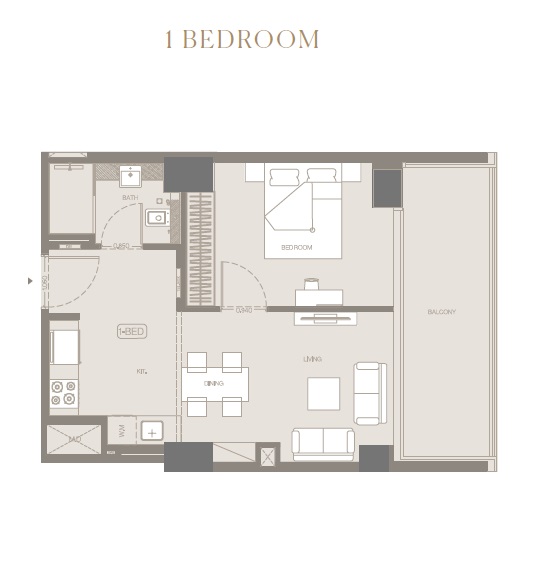 1 Bed 1234 Sq. Ft. Apartment in Binghatti Trillionaire Residences