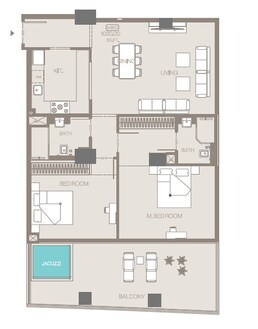 2 Beds 1451 Sq. Ft. Apartment in Binghatti Trillionaire Residences