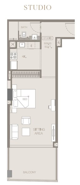 509 Sq. Ft. Studio in Binghatti Trillionaire Residences