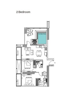 2 Beds 1141 Sq. Ft. Apartment in Binghatti Tulip