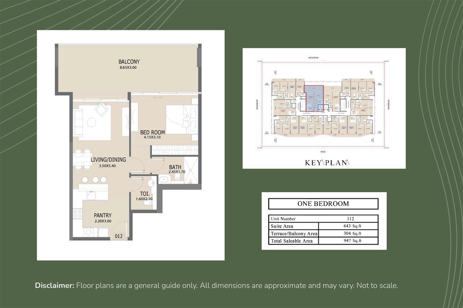 2 Beds 947 Sq. Ft. Apartment in Bithaus Aero 1