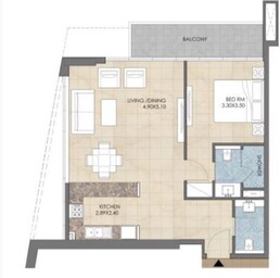 1 Bed 833 Sq. Ft. Apartment in Bloom Heights