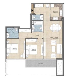 2 Beds 1073 Sq. Ft. Apartment in Bloom Heights