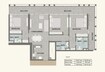 Bloom Tower 3 Beds Layout