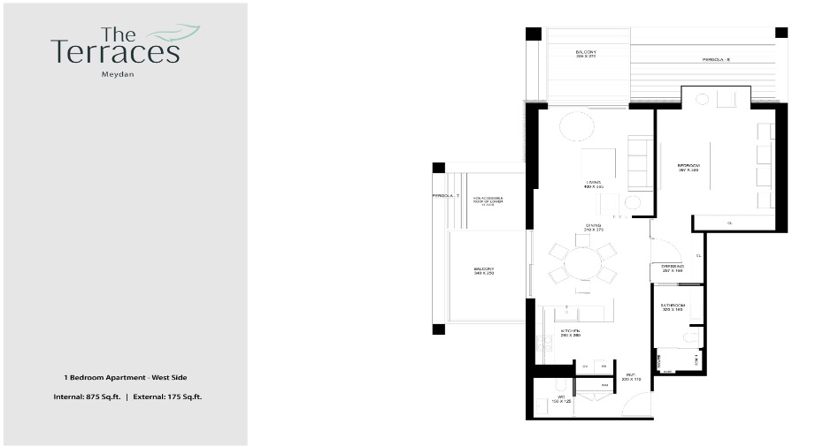 Bolton The Terraces 1 Bed Layout
