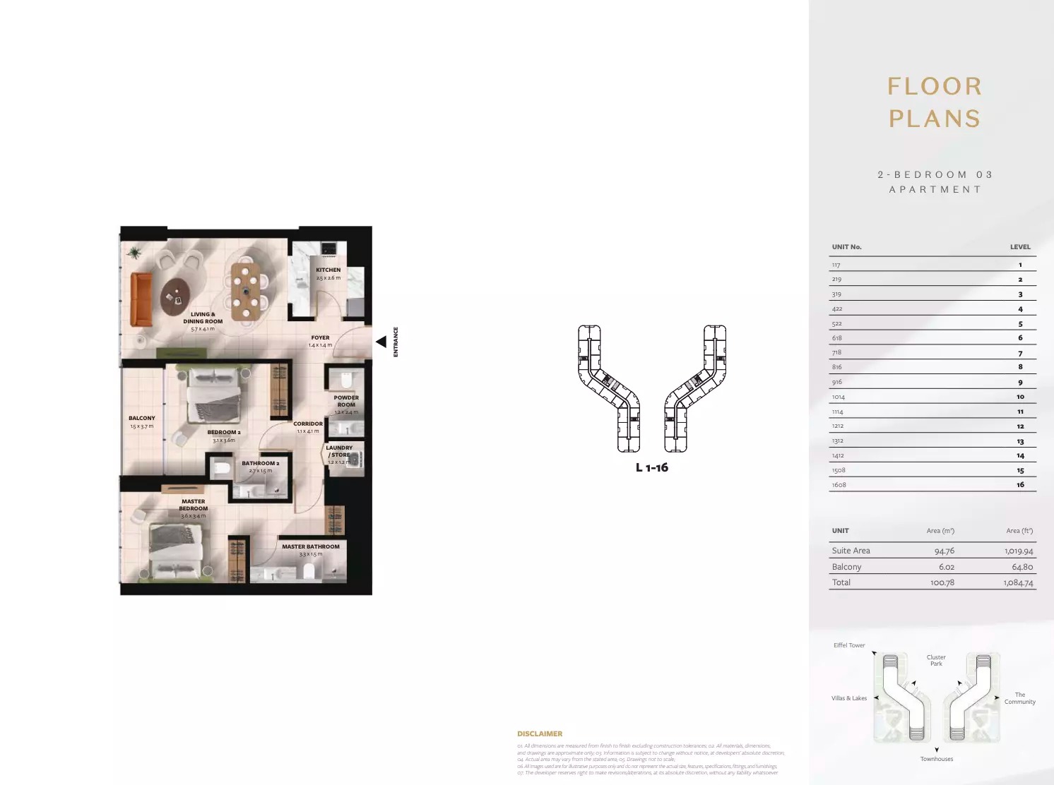 BT Cascada 2 Beds Layout