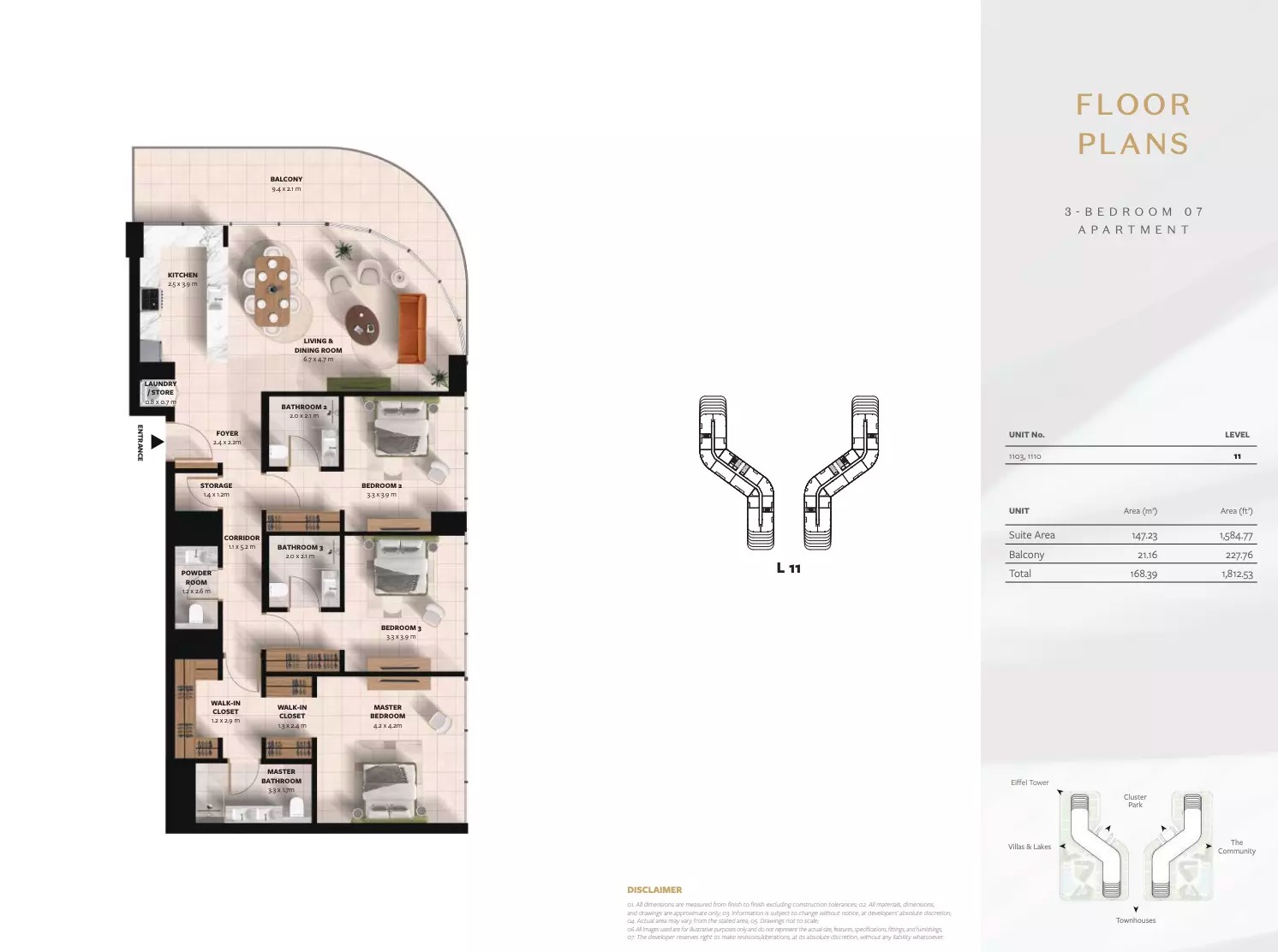 BT Cascada 3 Beds Layout
