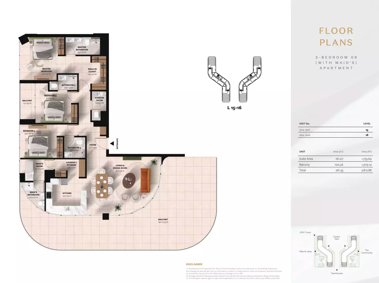 BT Cascada 3 Beds Layout