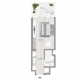 445 Sq. Ft. Studio in Canal Heights