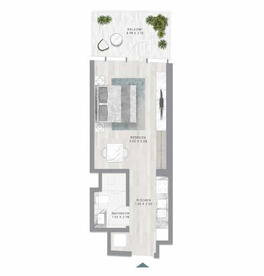 Canal Heights Studio Layout