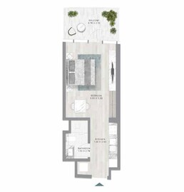 518 Sq. Ft. Studio in Canal Heights