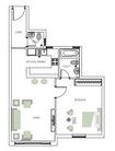 Canal Residence West Spanish Tower 1 Bed Layout