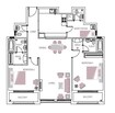 Canal Residence West Spanish Tower 2 Beds Layout