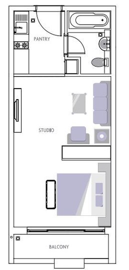 669 Sq. Ft. Studio in Canal Residence West Spanish Tower