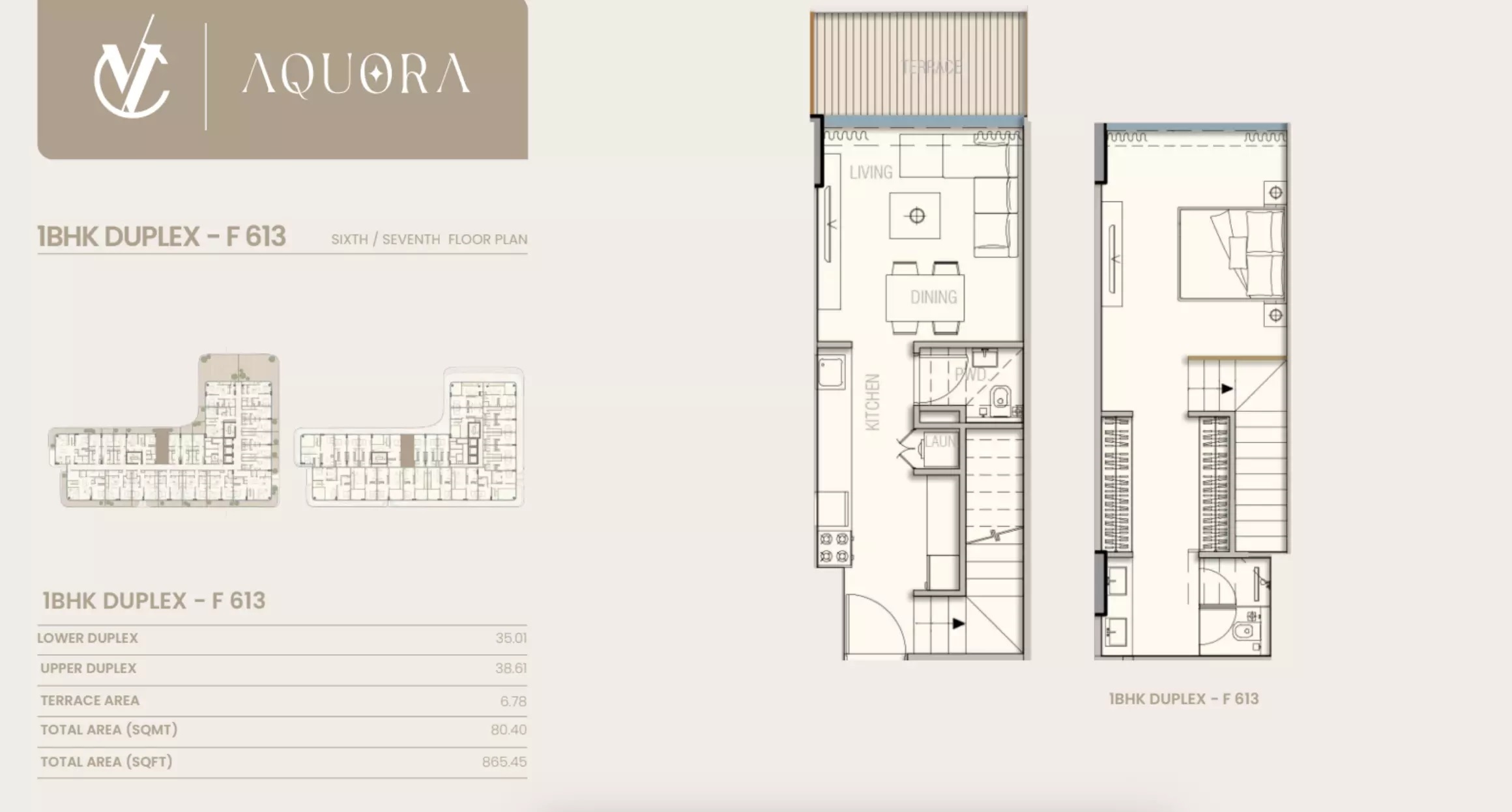 1 Bed 865 Sq. Ft. Apartment in Casa Aquora