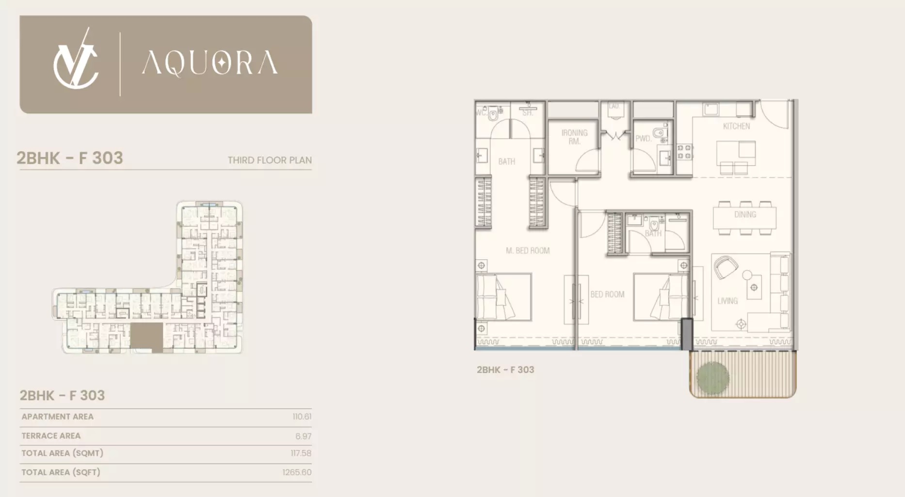 2 Beds 1265 Sq. Ft. Apartment in Casa Aquora