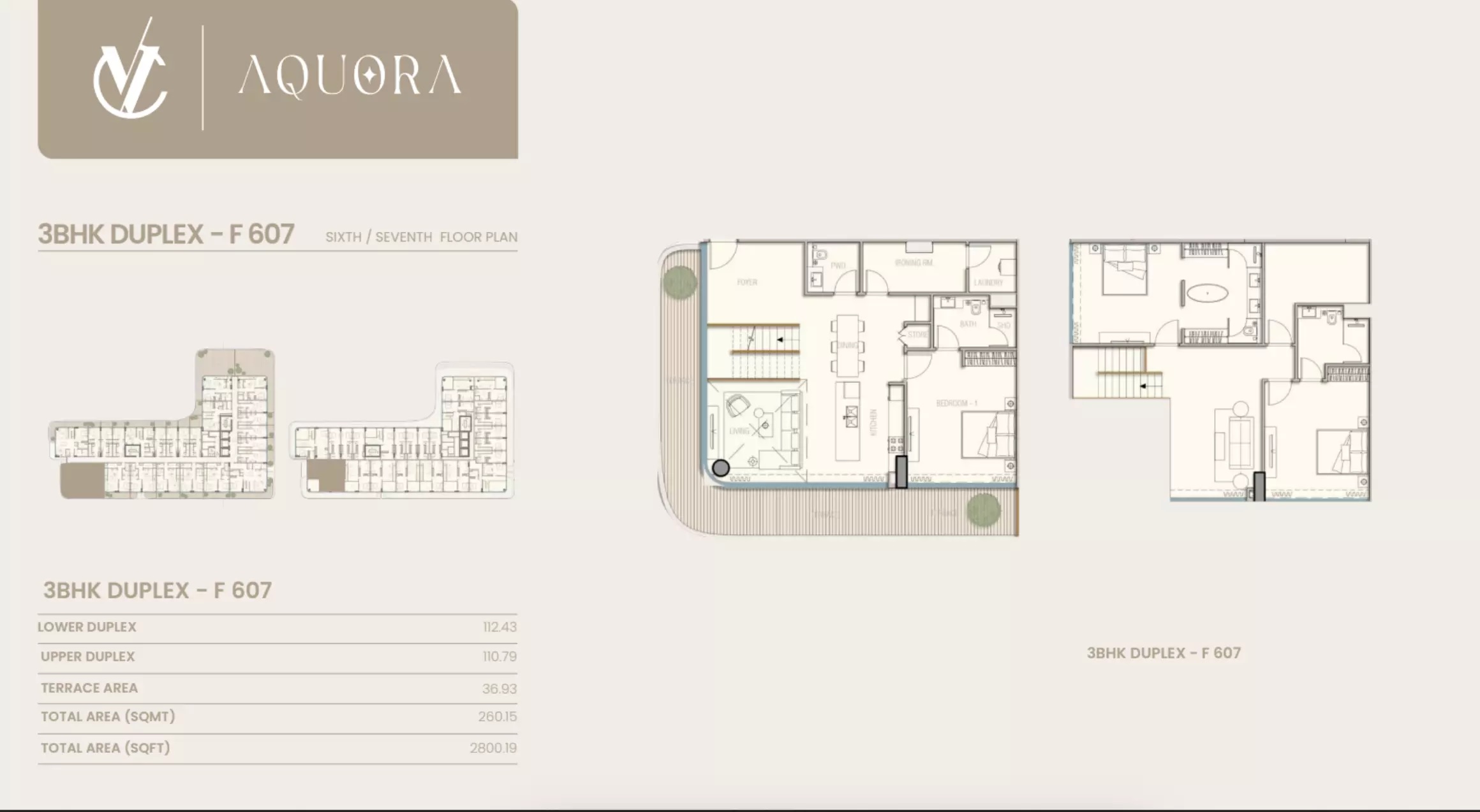 3 Beds 2800 Sq. Ft. Apartment in Casa Aquora