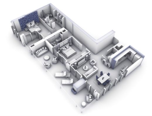Cayan Cantara 2 Beds Layout
