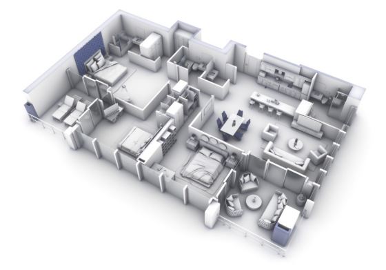 Cayan Cantara 3 Beds Layout