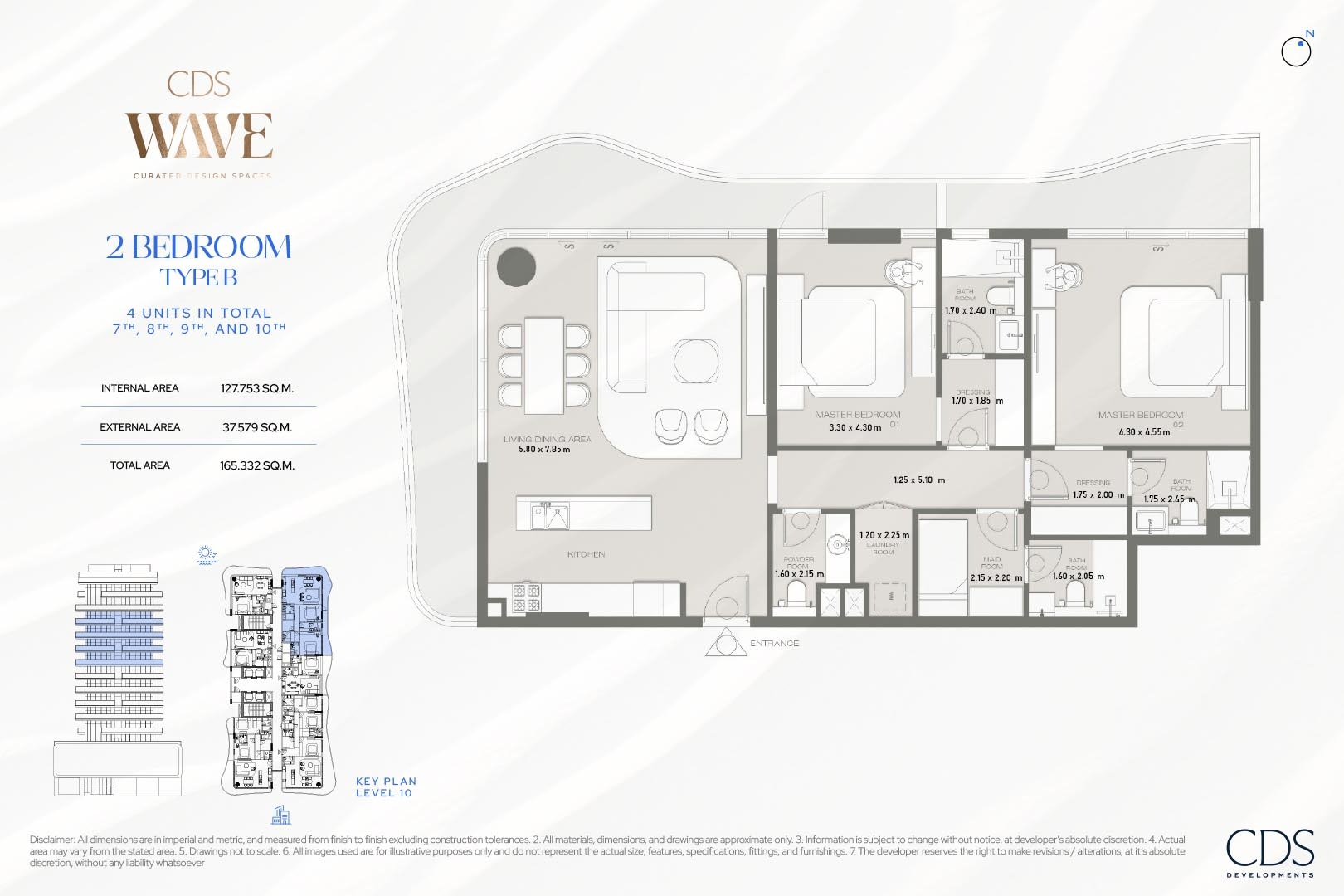 2 Beds 1780 Sq. Ft. Apartment in CDS Wave