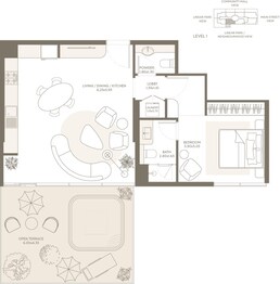 1 Bed 1017 Sq. Ft. Apartment in Chaimaa Symphony