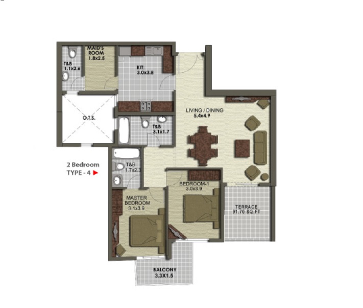 Chapal The Destiny 2 Beds Layout