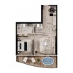 Citi Agua Residences 1 Bed Layout