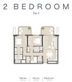 City Hyde Residences 2 Beds Layout