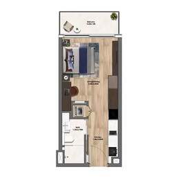 341 Sq. Ft. Studio in City View Velos Residence