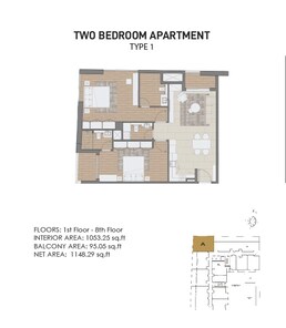 2 Beds 1148 Sq. Ft. Apartment in Condor Concept 7 Residences